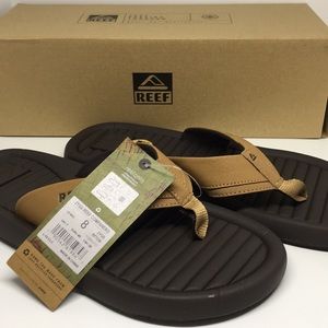Men’s Reef flip flops Companero Brown Size 8 New